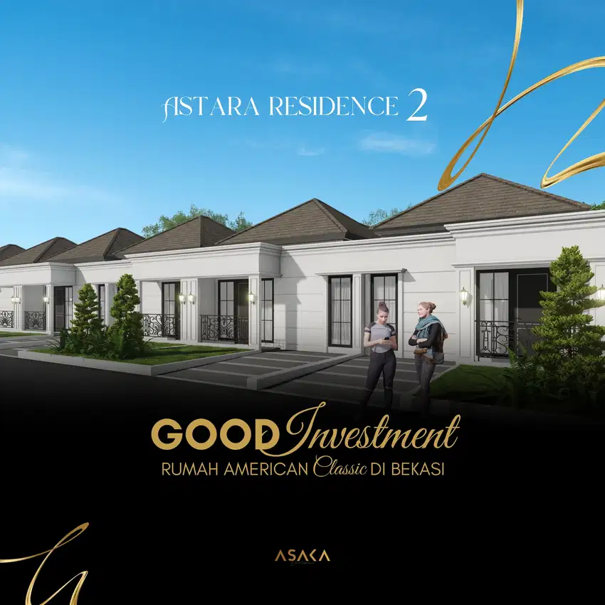 RUMAH AMERICAN CLASSIC 1 LANTAI SIAP HUNI LOKASI STRATEGIS