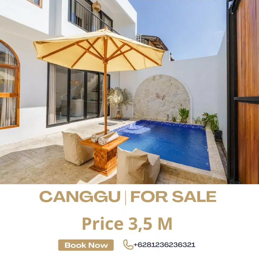 (TF) VILLA FURNISHED HIGH RENTAL INCOME DI BERAWA CANGGU