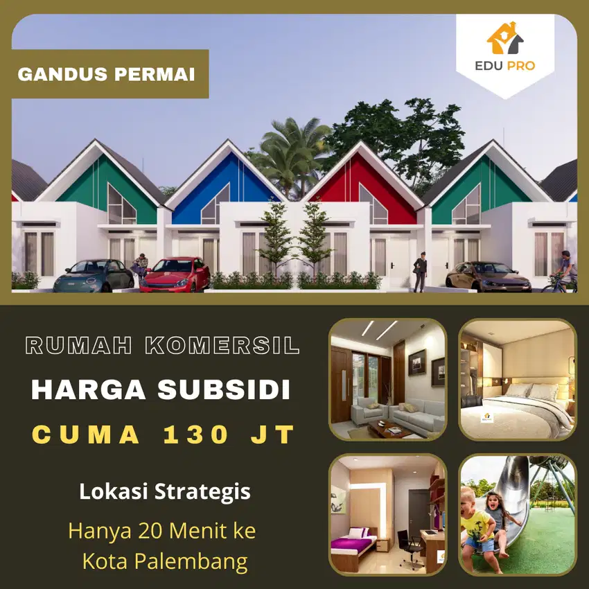 Rumah Palembang dijual Harga Subsidi kualitas Komersil