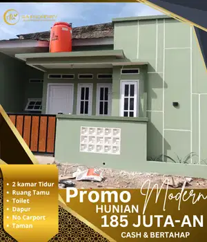 Rumah murah 2 kamar akses strategis 10 menit dari Stasiun KRL
