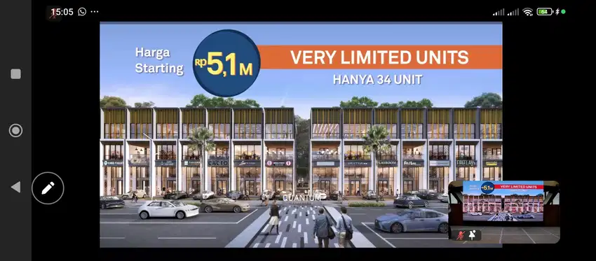 New Ruko QUANTUM. Quantum Commercial. Depan Boulevard. Gading Serpong.