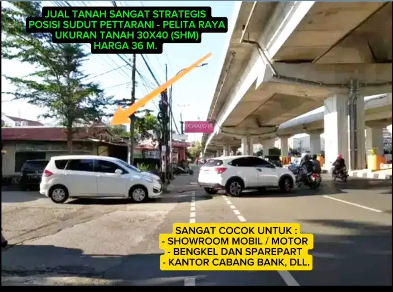 TANAH STRATEGIS POSISI SUDUT DPN JL.  NASIONAL PETTARANI MAKASSAR