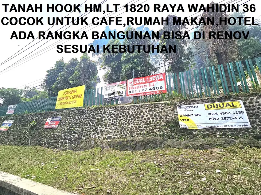 For Sale/Rent Tanah Hook HM LT 1820 Raya Wahidin View Kota Semarang