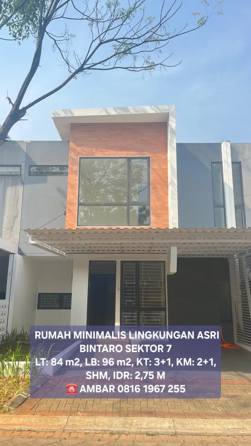 14536 Rumah minimalis 2 lantai  bintaro sektor 7