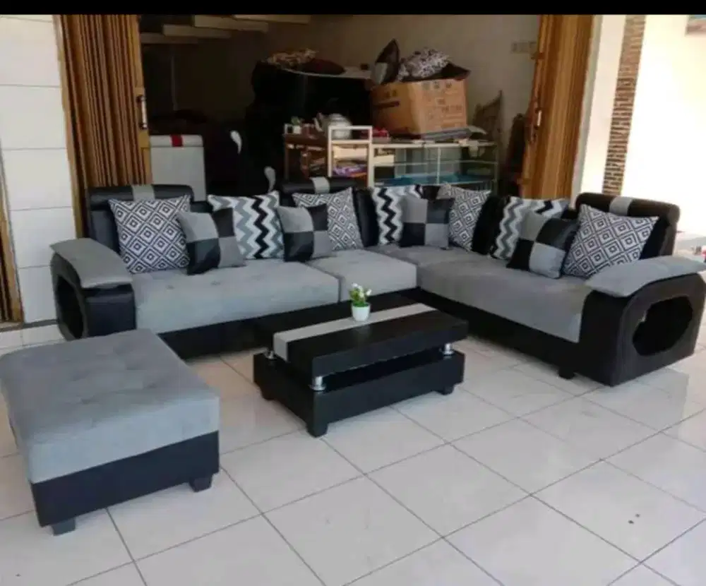 Sofa sudut + puk murah