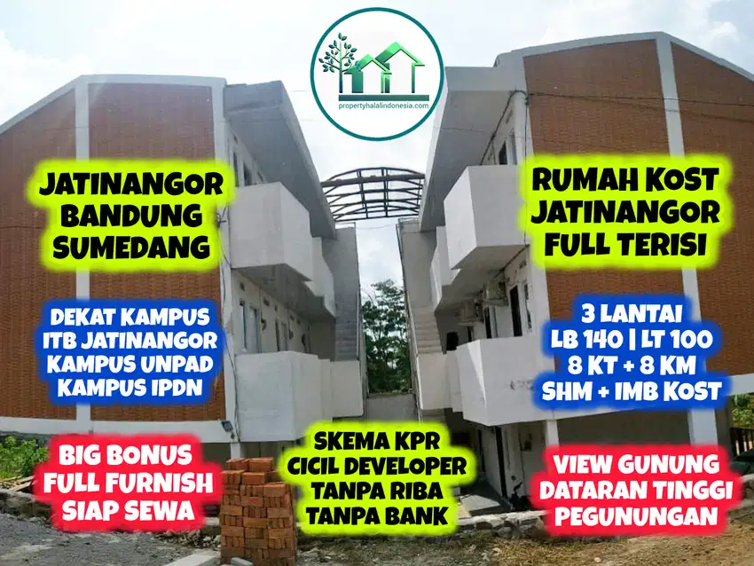 Jual Rumah Kost Sudah Terisi Penuh Ready Stock SHM IMB Kost Jatinangor