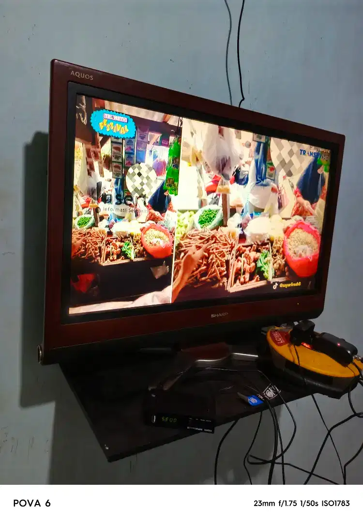 Tv lcd sharp aquos 32 in normal ad remot plus stb digtal