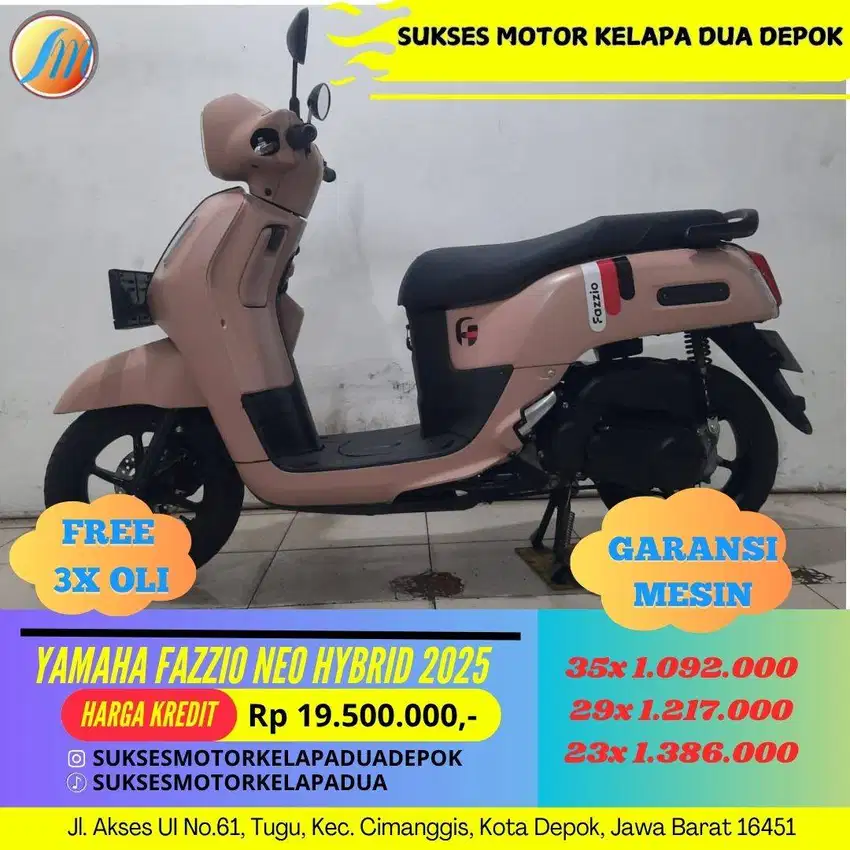 YAMAHA FAZZIO NEO HYBRID 2025 CASH/KREDIT SYARAT MUDAH KTP/KK
