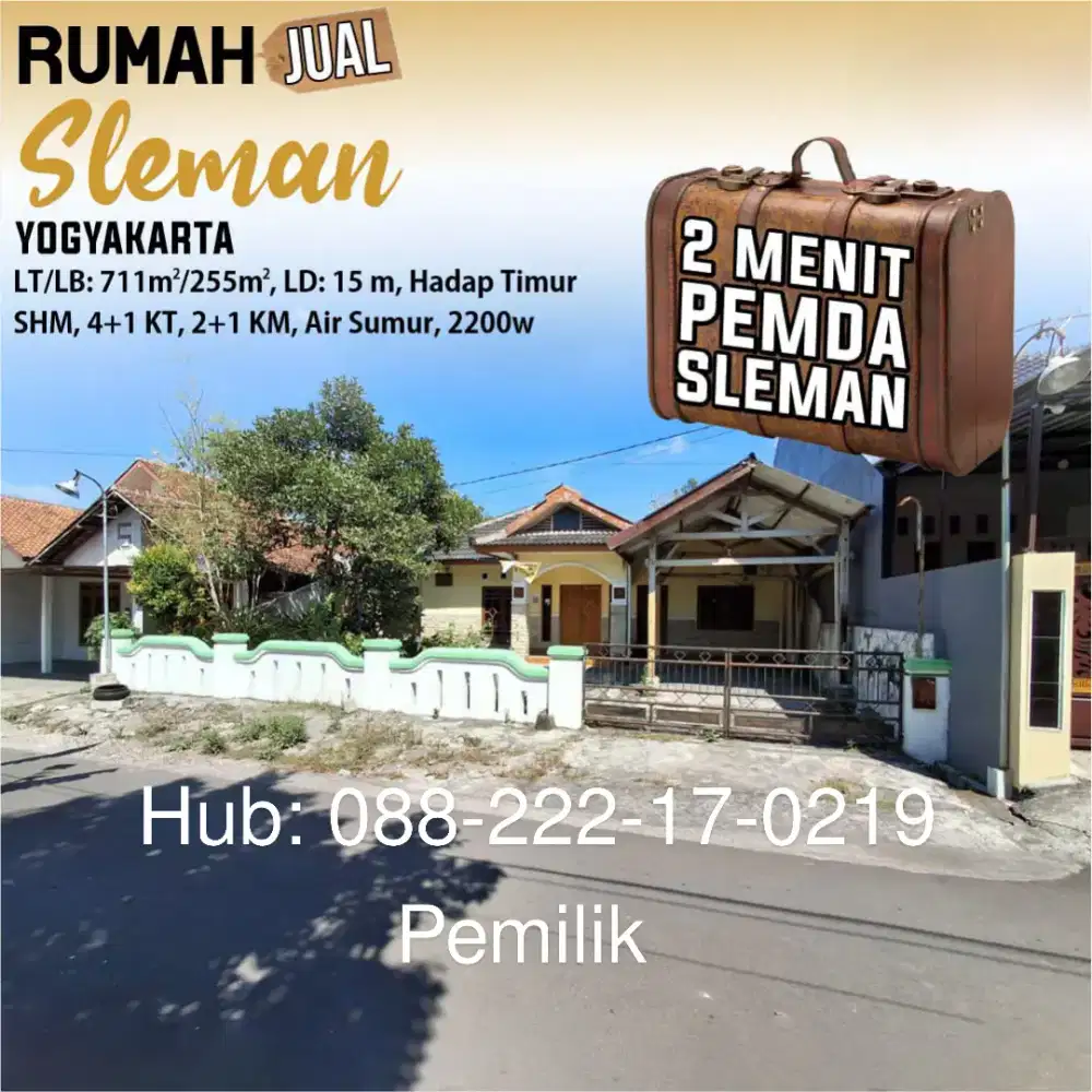 Rumah dijual Hunian Nyaman dekat Pemda Sleman! dan Mall SCH, LT 711m²