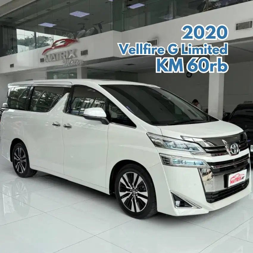 Toyota Vellfire G Limited 2020 NIK 2019 White on Black Record Putih