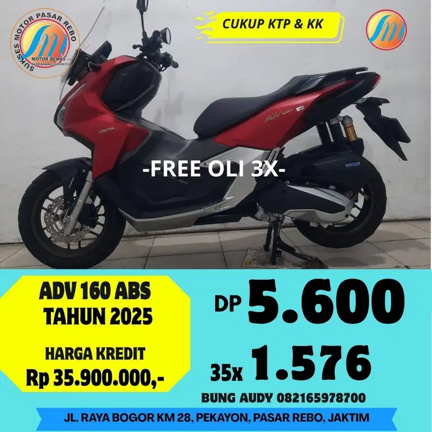 HONDA ADV 160 ABS TAHUN 2025 SIAP PAKAI, MESIN HALUS, BODI MULUS