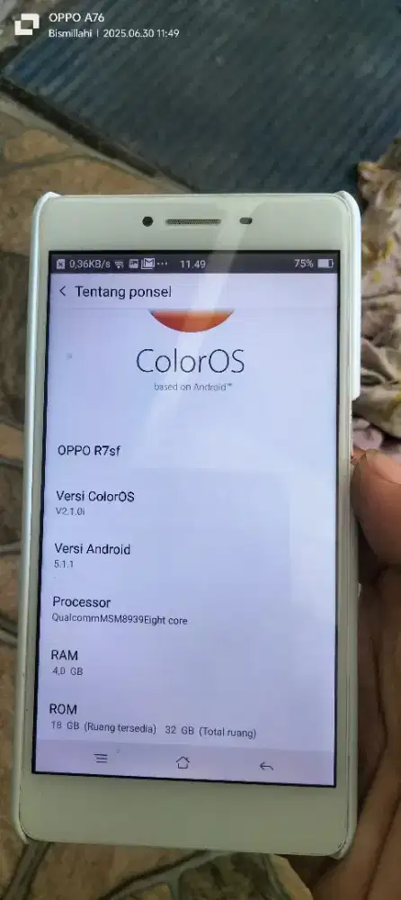 OPPO R7SF Ram 4/32 siap pakai, HP ONLY, Bonus softcase