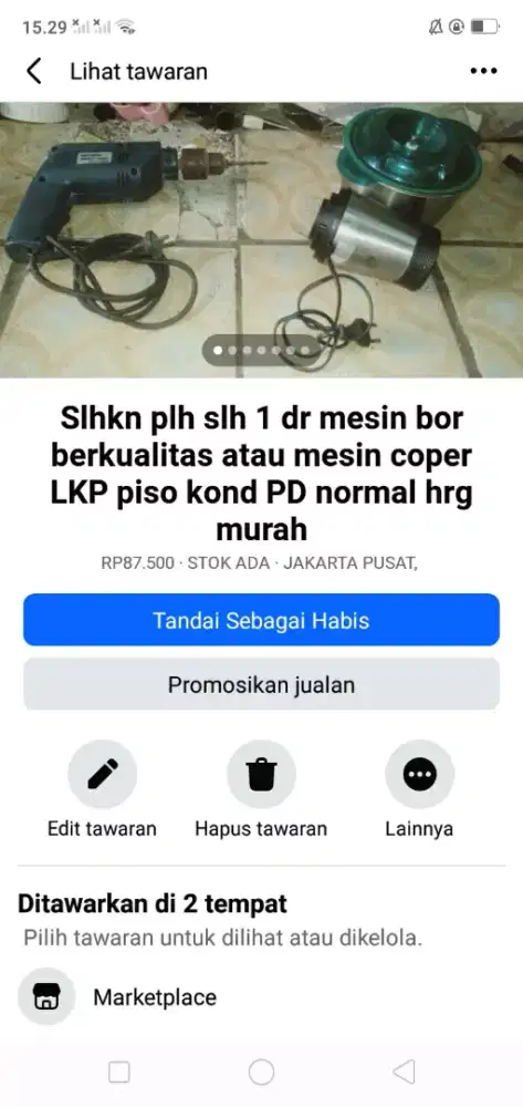 Slhkn plh slh 1 dr mesin bor/mesin copotan kond normal hrg terjangkau