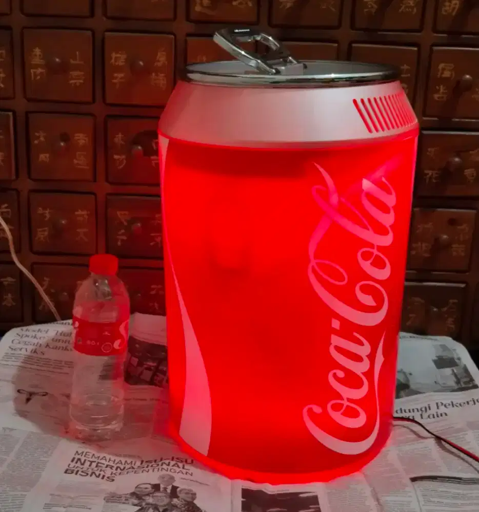 Neon box coca cola kaleng jumbo ex display sepeda vespa vintage antik