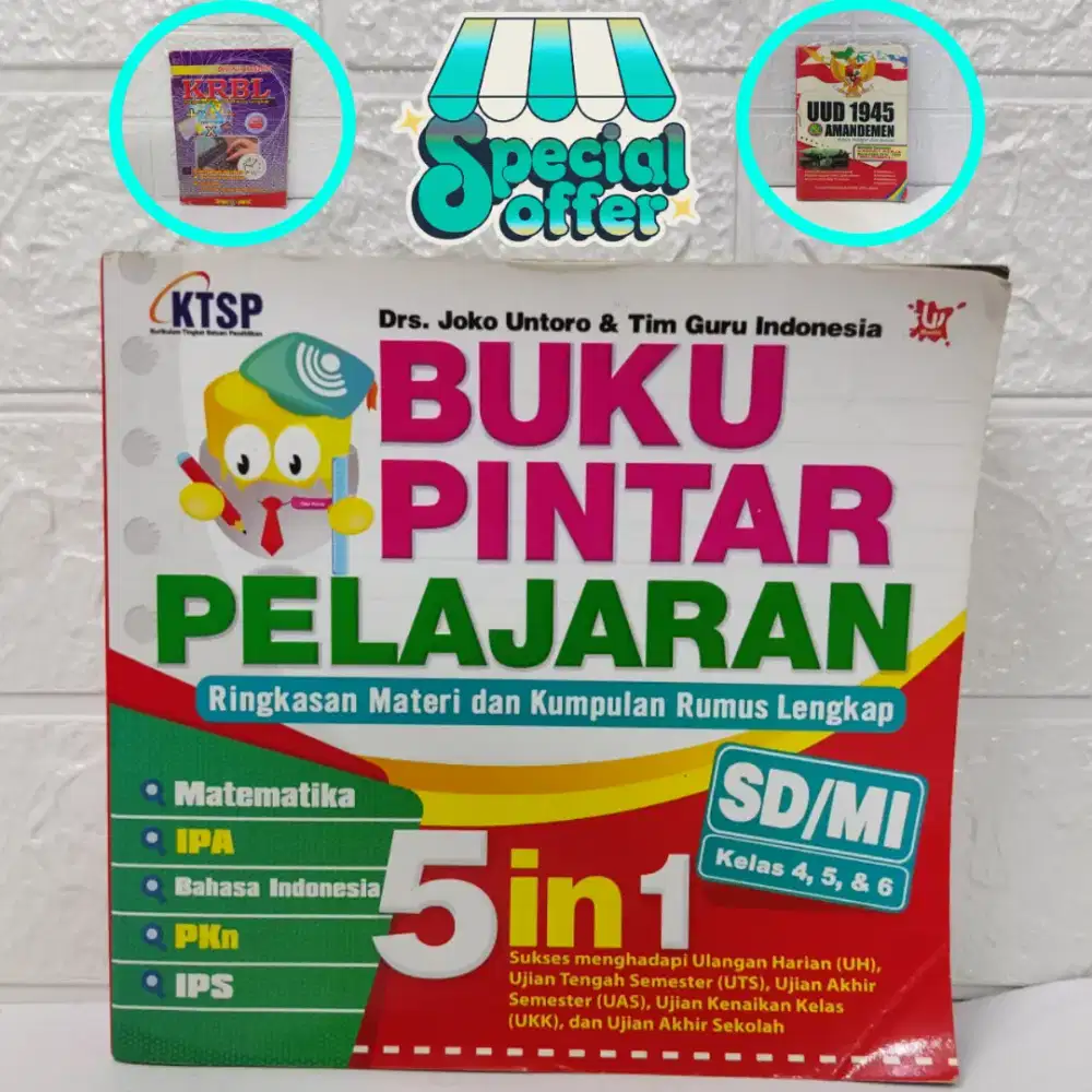 Buku Pintar Pelajaran SD 5 in 1 – Lengkap untuk Semua Mata Pelajaran