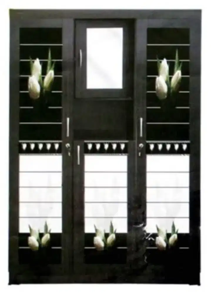 Lemari Pakaian 3 Pintu Kaca Masuk MH 318 KM Tulip