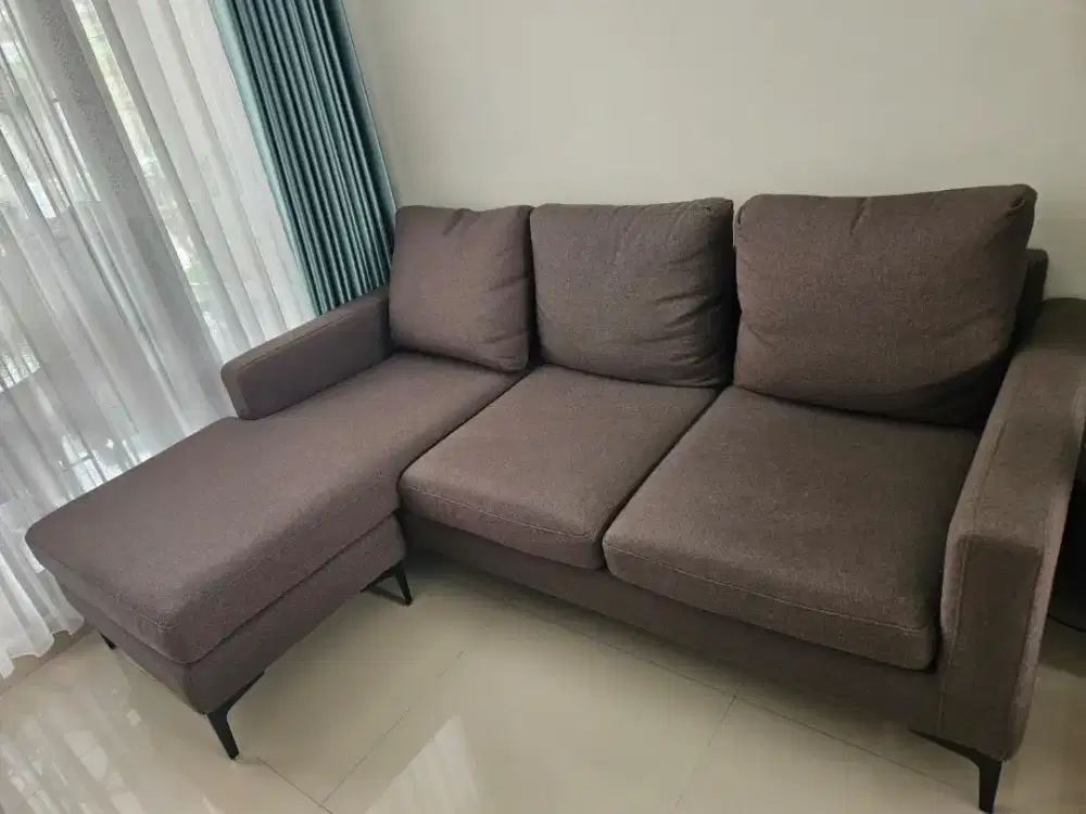 Sofa L Shape Blume Dark Grey