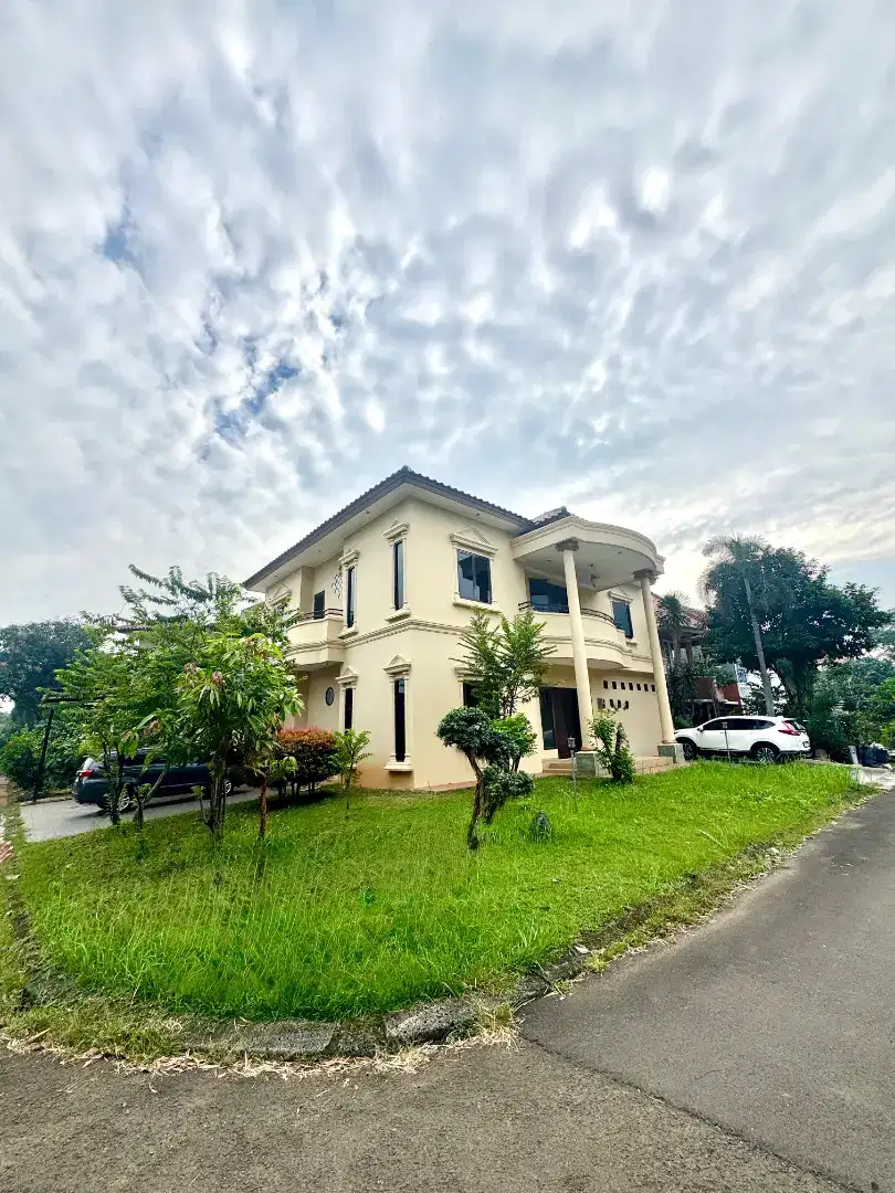 Jual rumah mewah hoek di alam sutera sutera cemara