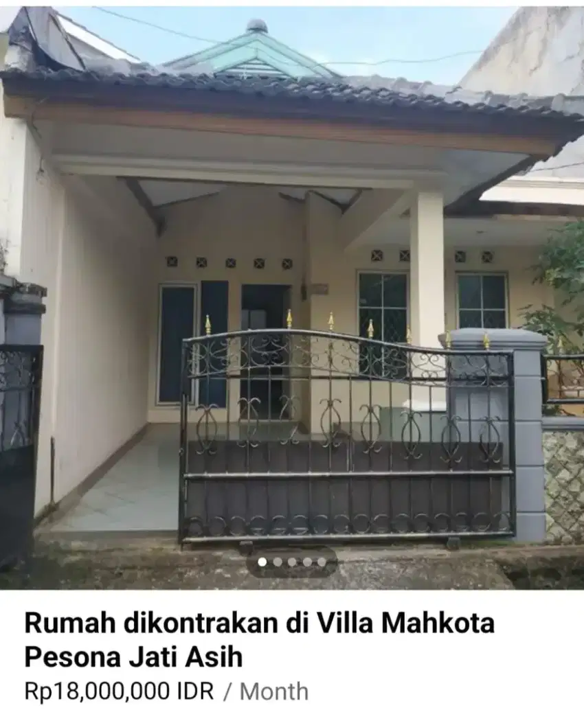 Disewakan Rumah Di Villa Mahkota Pesona
