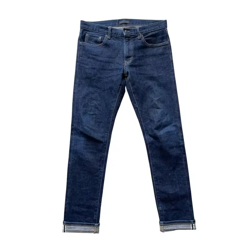UNIQLO KAIHARA SELVEDGE DENIM SLIM FIT TAPERED INDIGO BLUE JEANS (32)