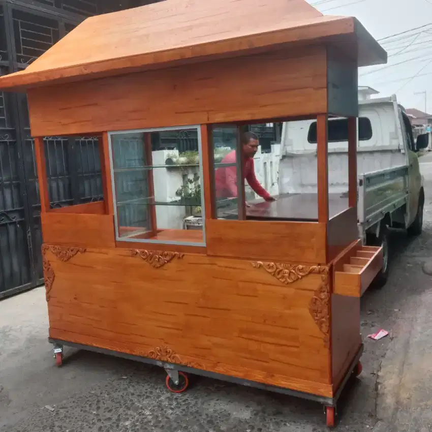 Menerima tempahan booth gerobak steling perlengkapan usaha
