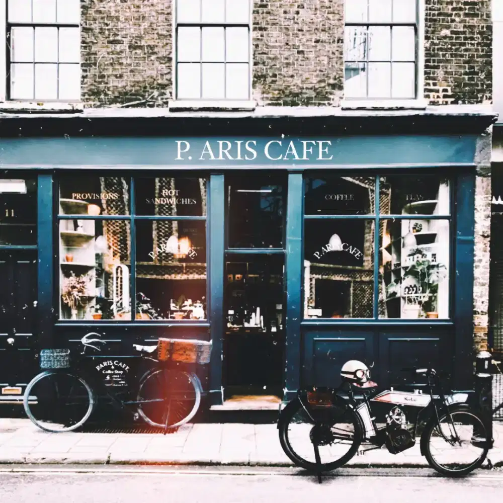 Dekorasi sepeda ontel display cafe lawas antik vintage jadul