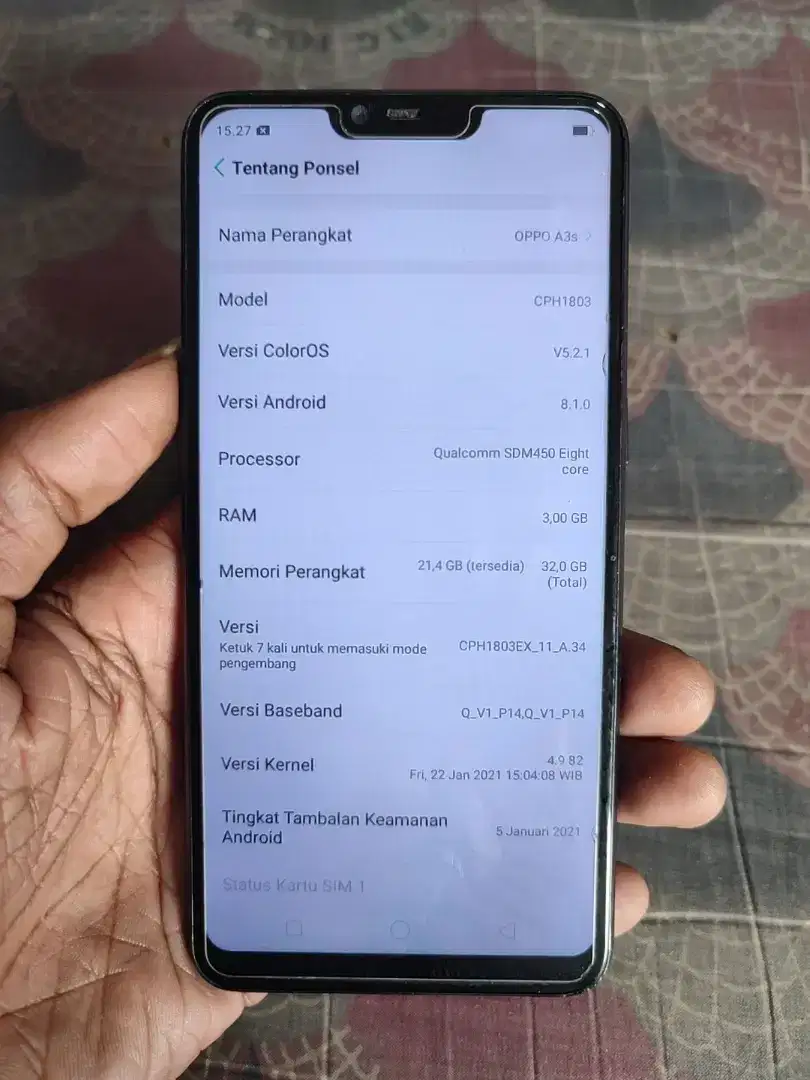 Oppo a3s 3/32 full orian