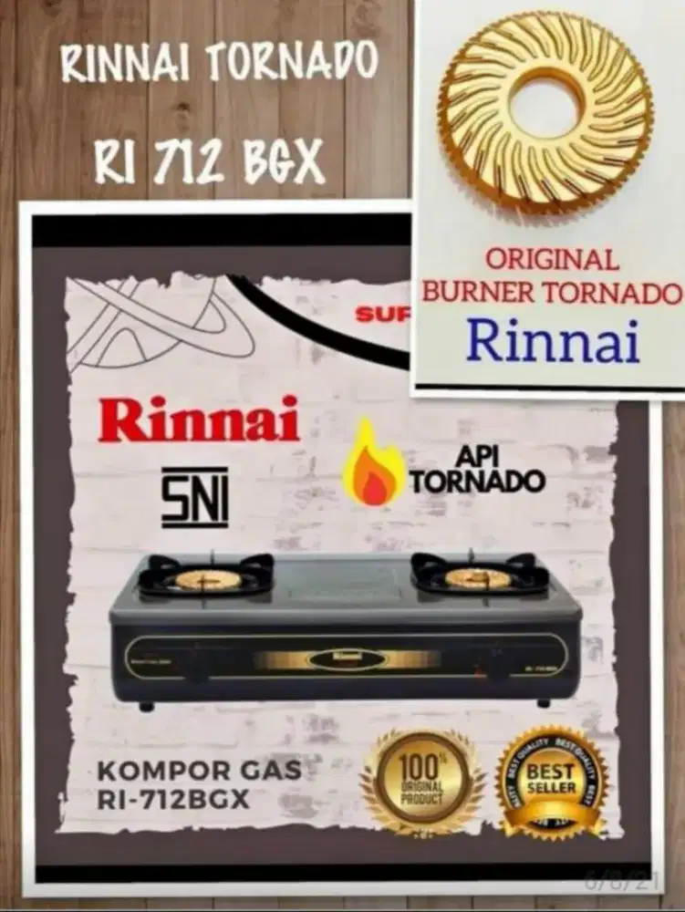 Kompor gas Rinnai 712 BGX tornado