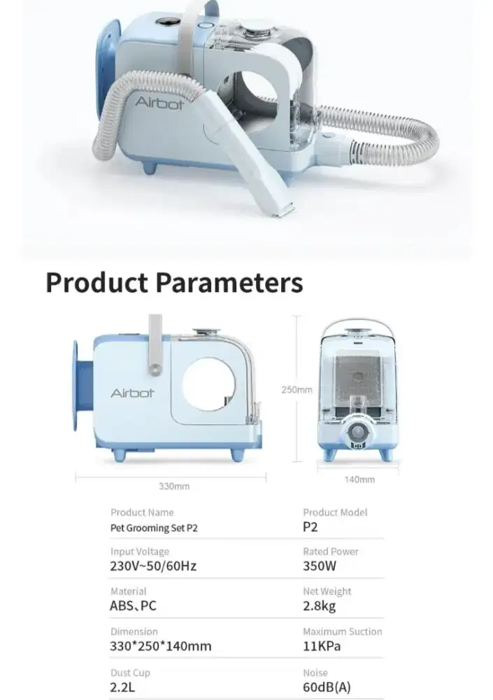 Vacuum Airbot Pet Grooming P2 (6in1)