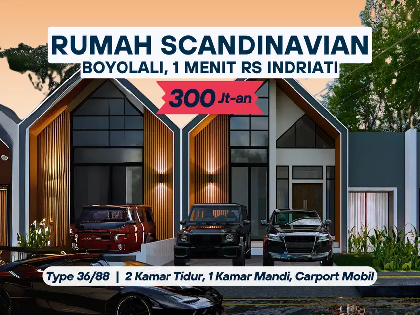 Rumah Scandinavian Dekat Boyolali Kota