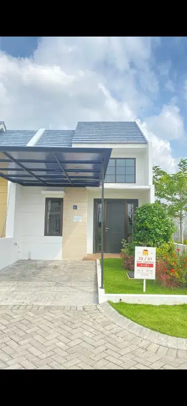 Rumah cantik gresik DP 0 pinggir jalan raya