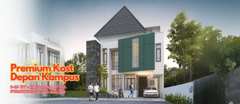 dijual rumah kos persis depan kampus uin akses mobil