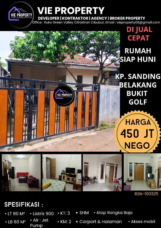 DIJUAL RUMAH MURAH DI BOJONG NANGKA GUNUNG PUTRI BOGOR