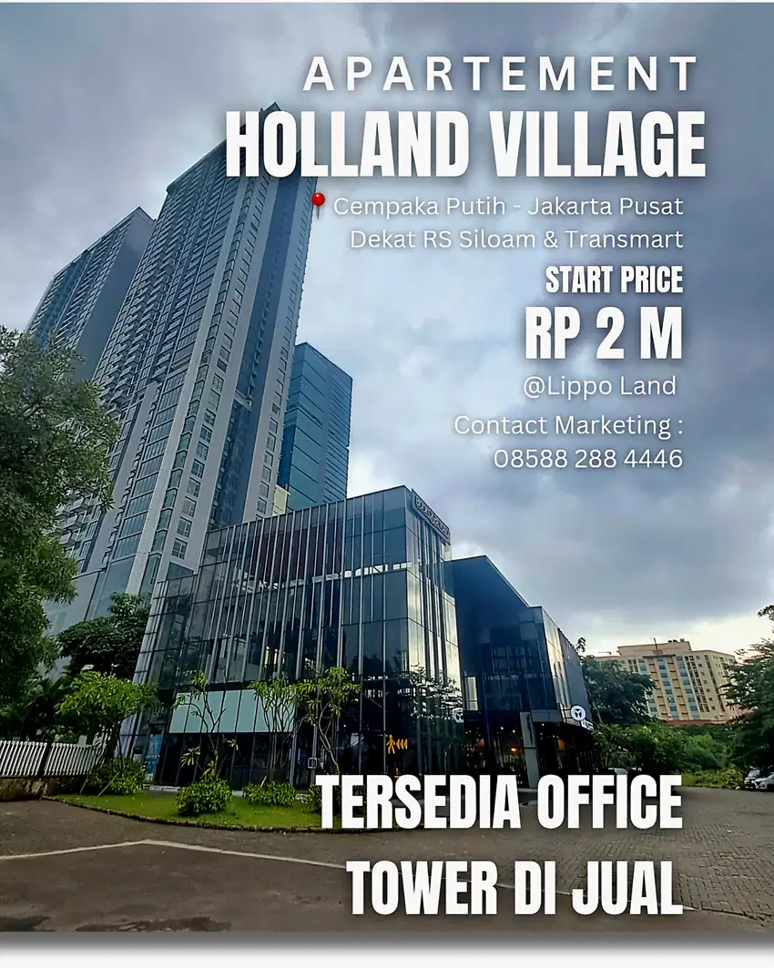 APARTEMEN HOLLAND VILLAGE CEMPAKA PUTIH UNIT BARU BISA KPR SIAP HUNI