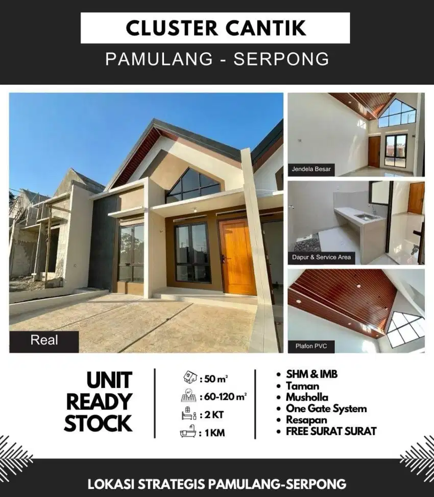 RUMAH CANTIK READY SIAP HUNI DI PAMULANG-SERPONG, TANGERANG