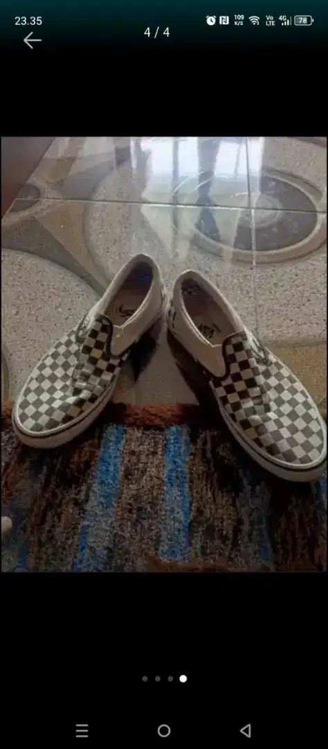 Sepatu Vans Checkerdboard Slip On size 44.5