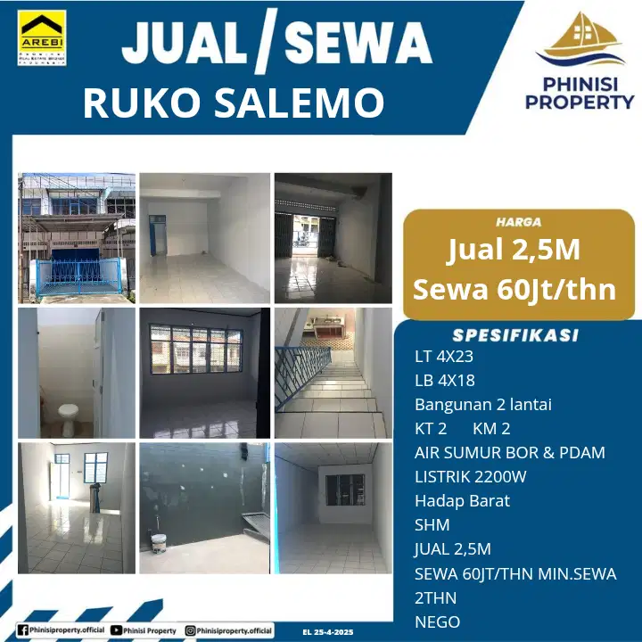 Ruko Jual / Sewa Salemo