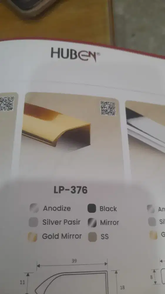 Handel Huben Gold panjang 3 meter