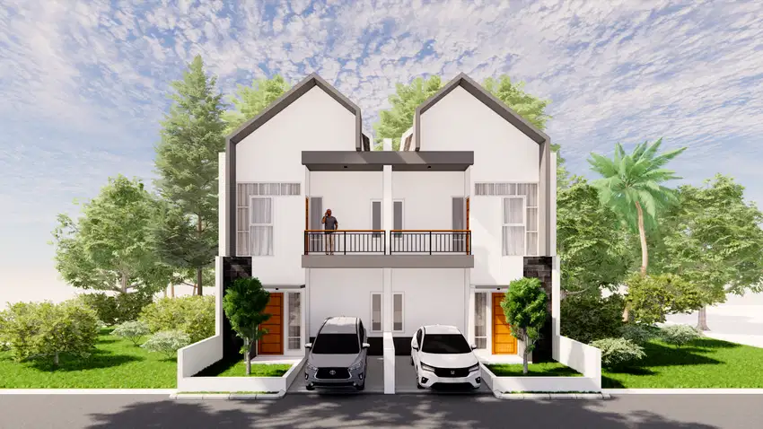 Rumah villa 2 lantai samping apartement dan hotel ternama