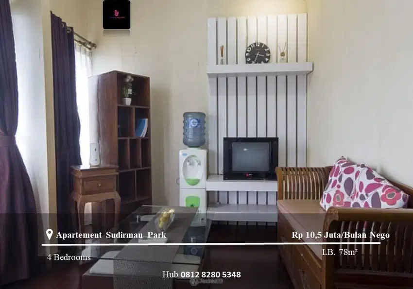 Disewakan Apartement Sudirman Park High Floor 3BR+1 Full Furnished