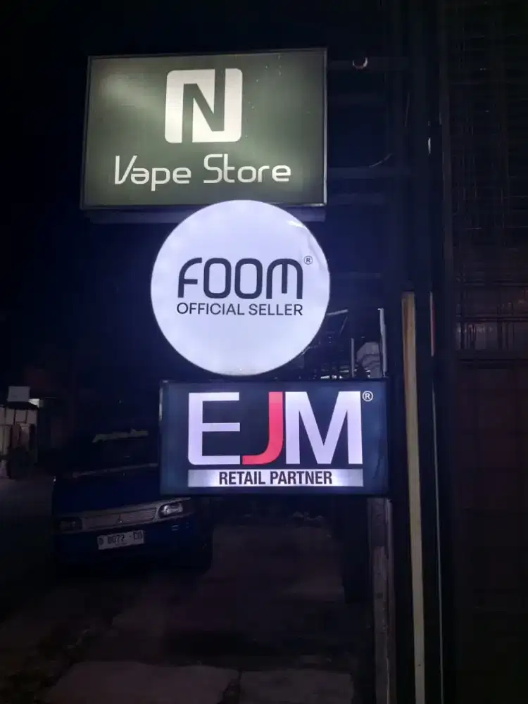 Neon Box | Custom | 2 sisi | sticker | LED