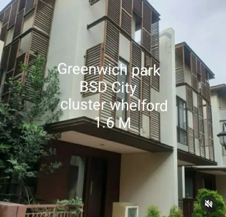 Rumah 1.6 M nego BSD CITY GREENWICH PARK LOKASI STRATEGIS