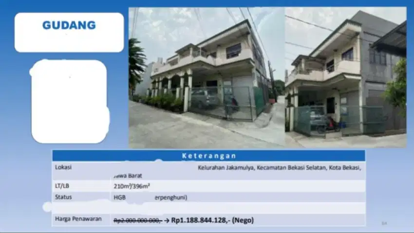Dijual Rumah Hook Jakamulya Bekasi Selatan