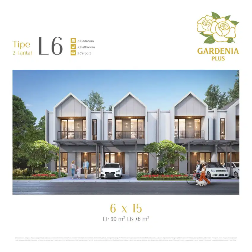 JUAL Rumah Baru Paramount Petals Ukuran 6x15 Bisa KPR  Cash Bertahap