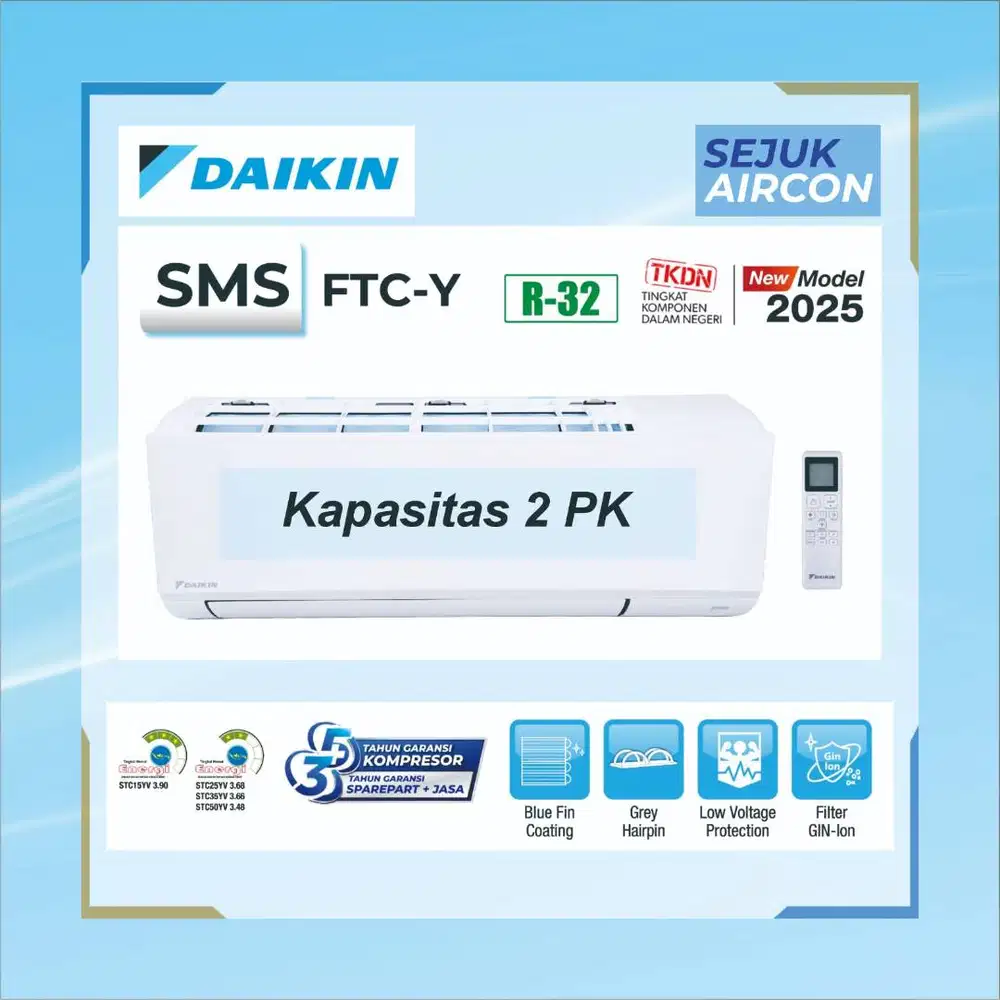 AC DAIKIN FTC50YV 2 PK STANDARD NON INVERTER TKDN