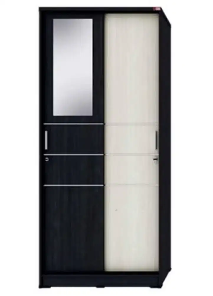 Lemari Pintu Sliding Activ New Spin SL 80 Zalkova - Tsugawood Ash