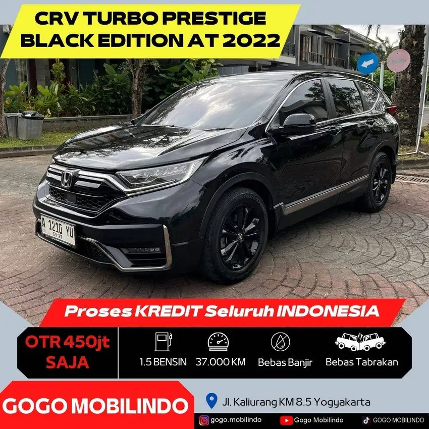 CRV Turbo Prestige Black Edition Matic 2022 ISTIMEWA Bisa Kredit