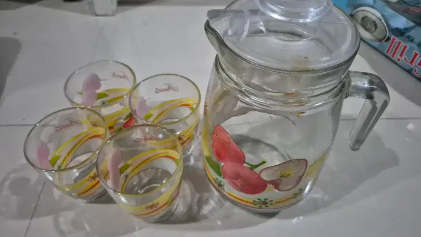 Gelas Cangkir teko set tempat minum take all gratis ceret