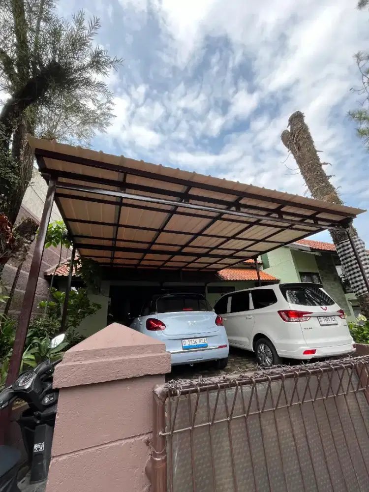 Menerima pembuatan kanopi besi hollow galvanis atap alderon rs