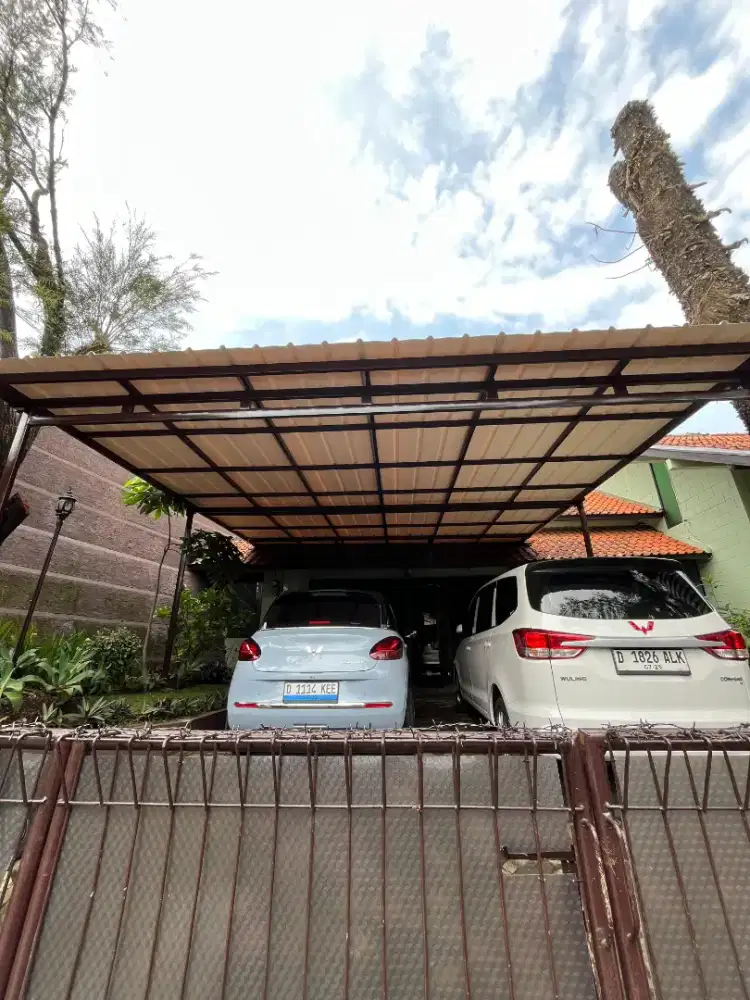 Menerima pembuatan kanopi besi hollow galvanis atap alderon rs